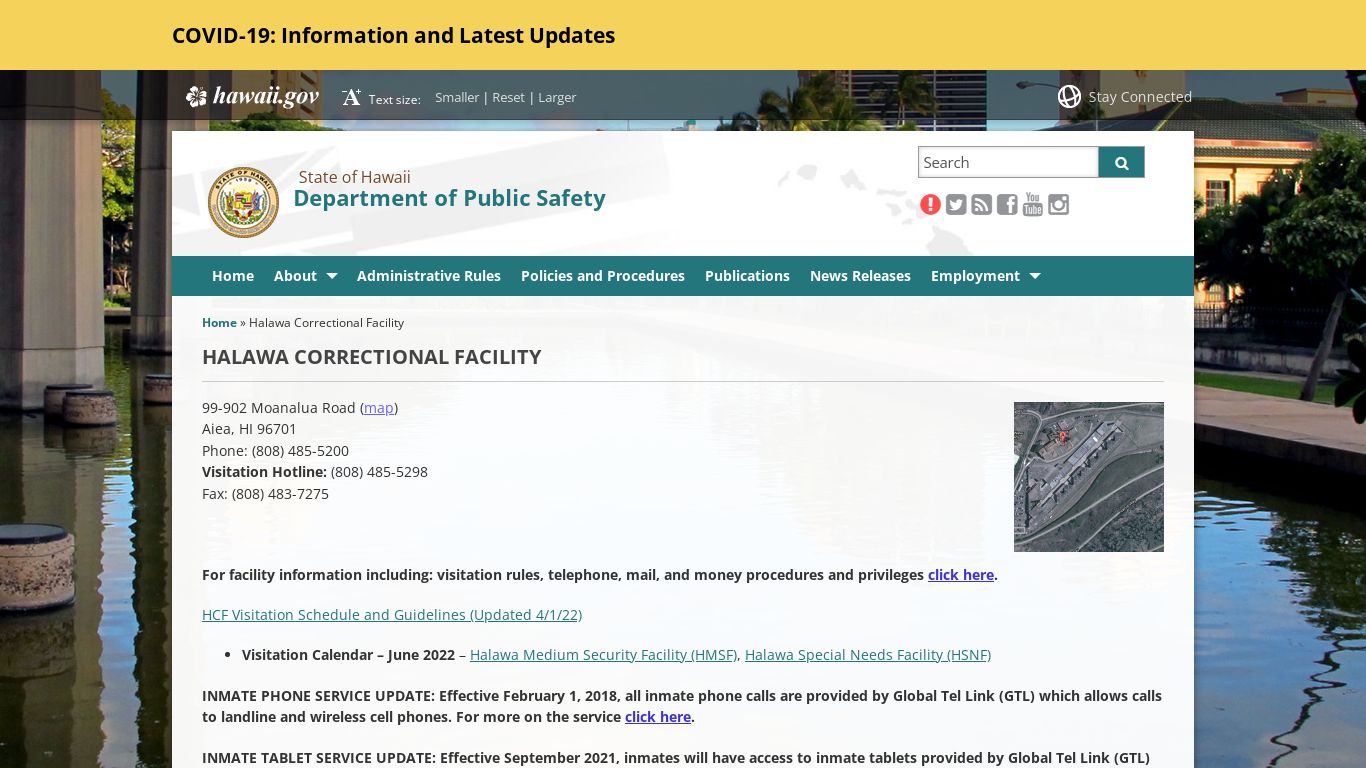 Department of Public Safety | Halawa Correctional Facility