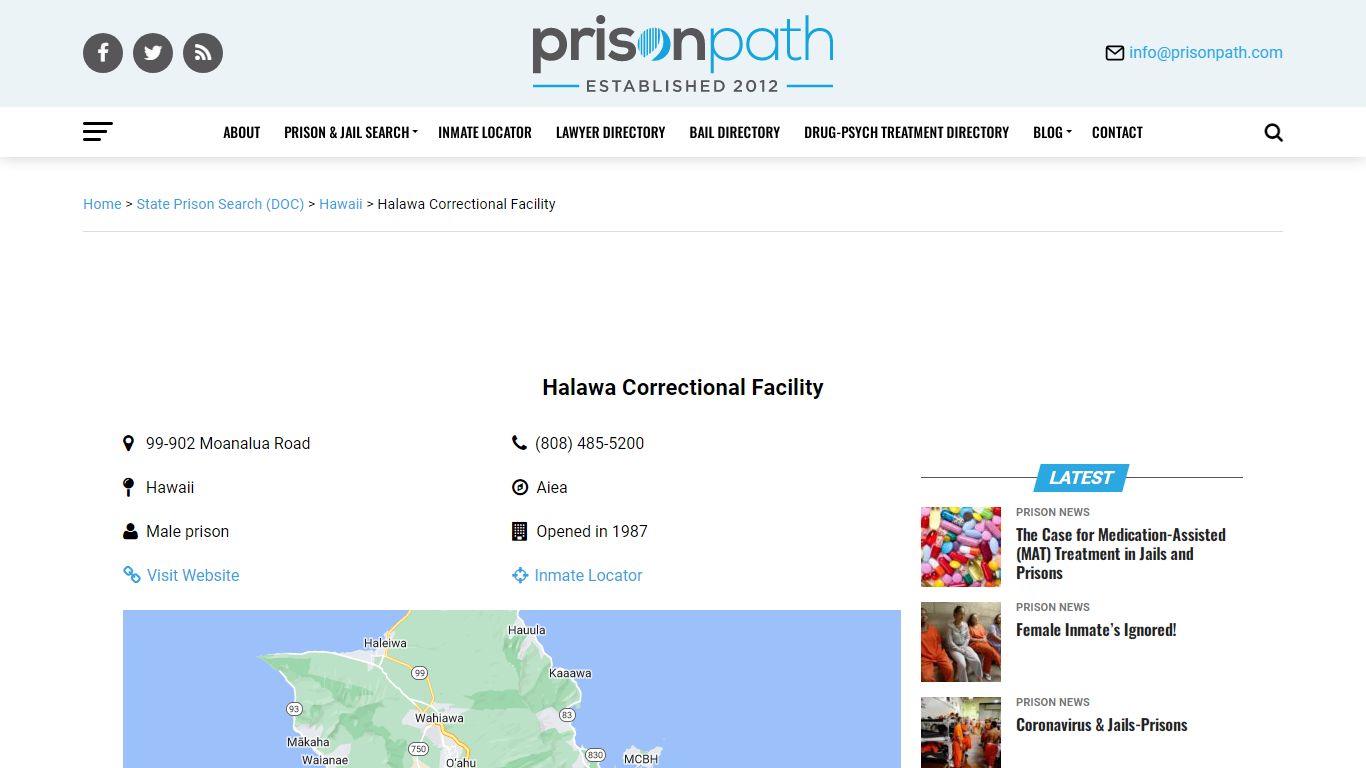 Halawa Correctional Facility - Prison Inmate Search ...